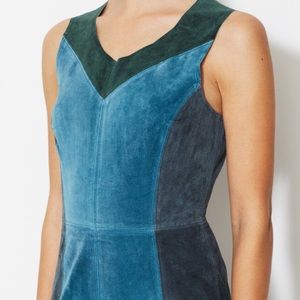 📌SOLD📌 PJK suede patchwork mini dress, XS